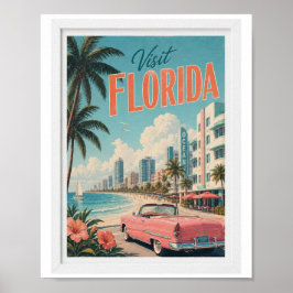 Besök Florida Resor Vintage Poster