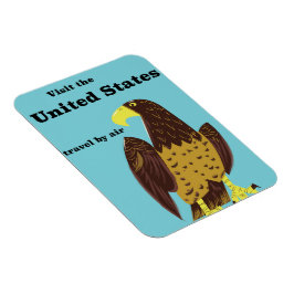 Besök Förenta staterna Resaaffisch Magnet