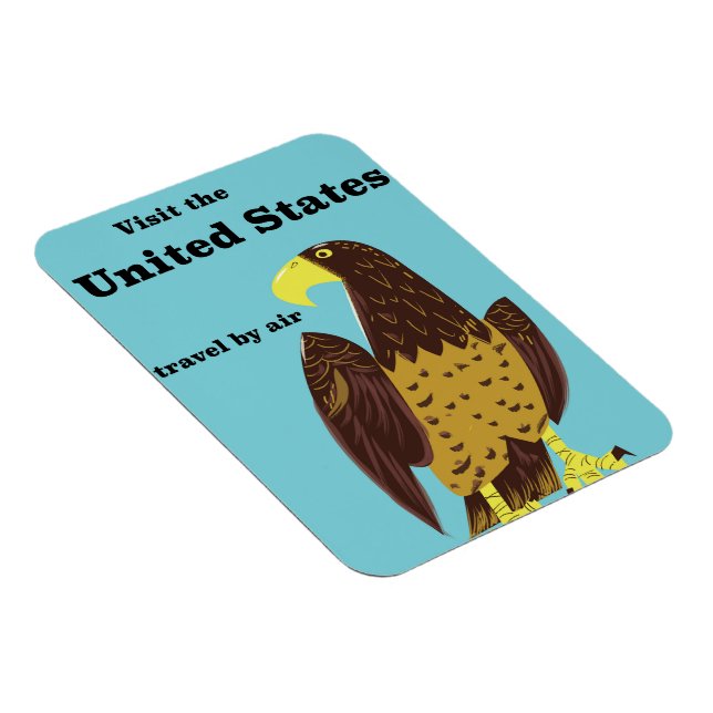 Besök Förenta staterna Resaaffisch Magnet (Högersidan)