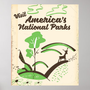 Besök Förenta staternas nationella Parker vintage  Poster