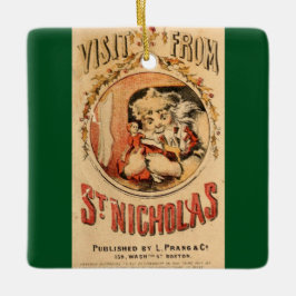 Besök från St Nicholas Julgransprydnad Keramik