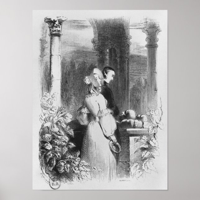 Besök grav i Heloise och Abelard Poster (Framsidan)