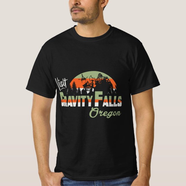 Besök Gravity Falls - Hemmet för Mystersätet T Shirt (Framsida)