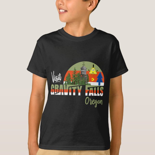 Besök Gravity Falls Oregon - Hemmet för Mystoppet  T Shirt (Framsida)