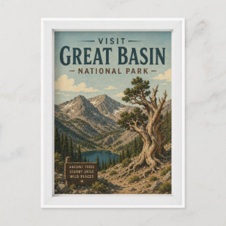 Besök Great Basin National Park Resa Vintage Vykort