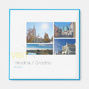 Besök Grodno Belarus Land View Travel Magnet