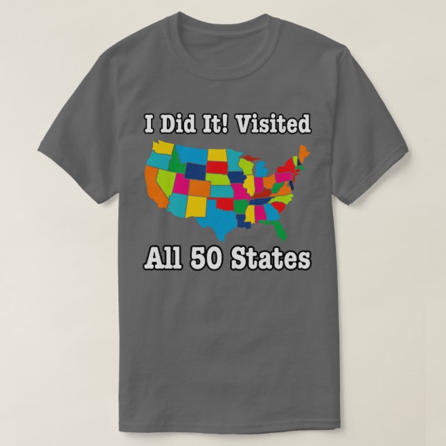 Besök hela 50 stater USA Stater T Shirt (Design framsida)