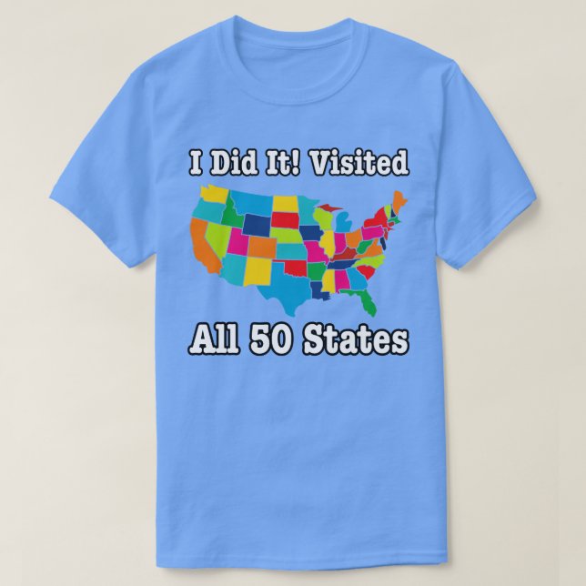 Besök hela 50 stater USA Stater T Shirt (Design framsida)