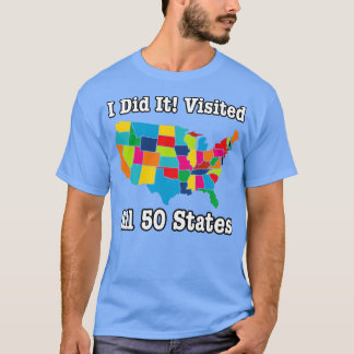 Besök hela 50 stater USA Stater T Shirt