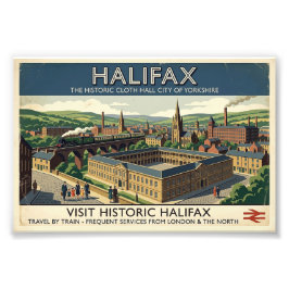 Besök historiska Halifax - Vintage resposterkonst Fototryck