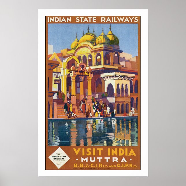 Besök India Muttra Poster (Framsidan)