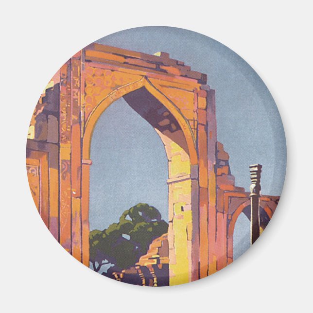 Besök Indien ~ Delhi Magnet (Framsidan)