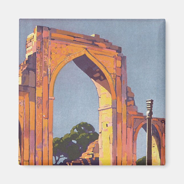 Besök Indien ~ Delhi Magnet (Framsidan)