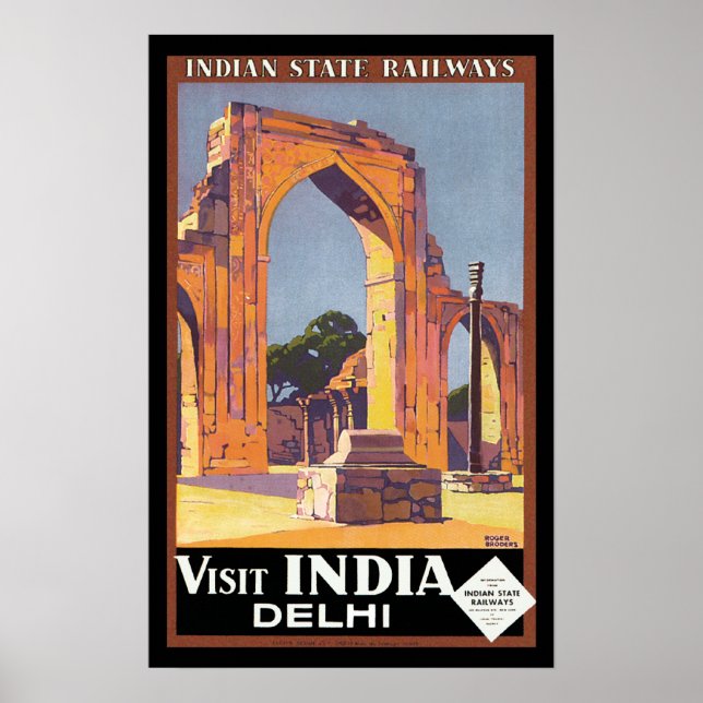 Besök Indien - Delhi Poster (Framsidan)