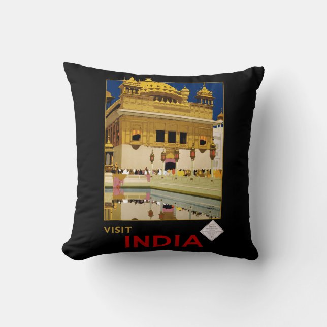 Besök Indien Kudde (Framsida)