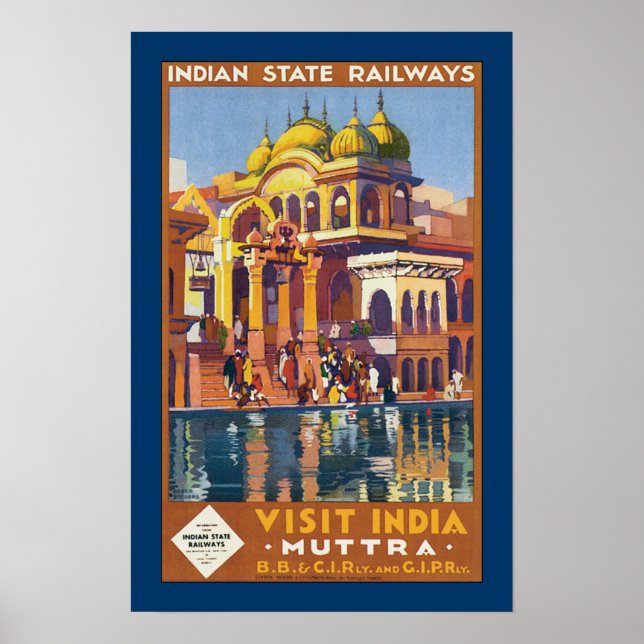 Besök Indien ~ Muttra Poster (Framsidan)