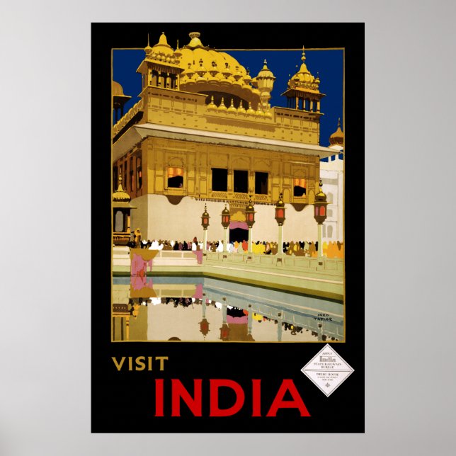 Besök Indien Poster (Framsidan)