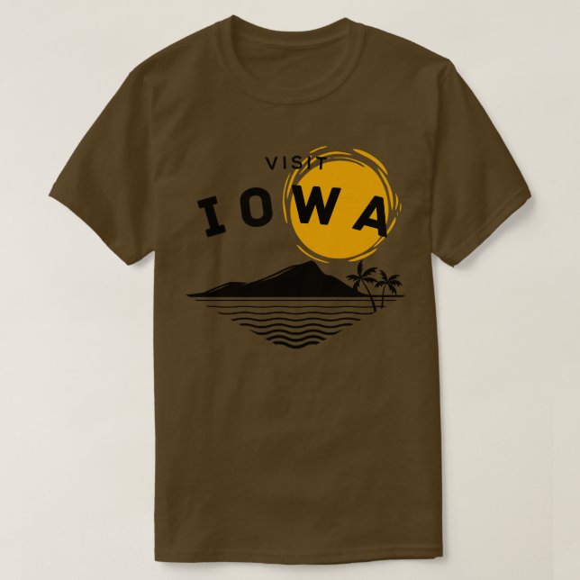 Besök Iowa TShirt T Shirt (Design framsida)