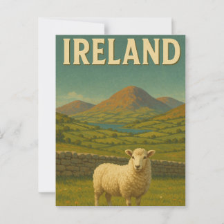Besök Irland Sheep Vykort