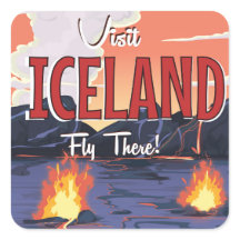 Besök Island vintage-resaaffisch