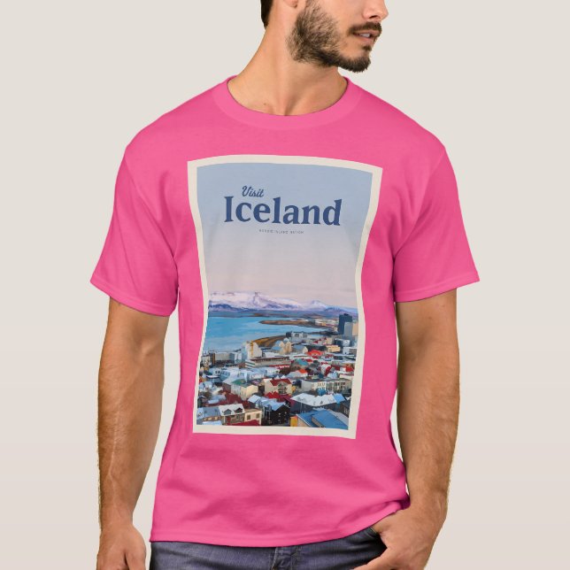 Besök Islandet T Shirt (Framsida)