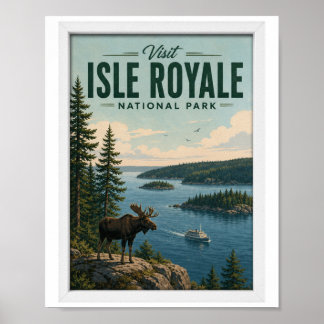 Besök Isle Royale National Park Resa Vintage Poster