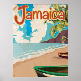 Besök Jamaica Vintage Resa Affisch