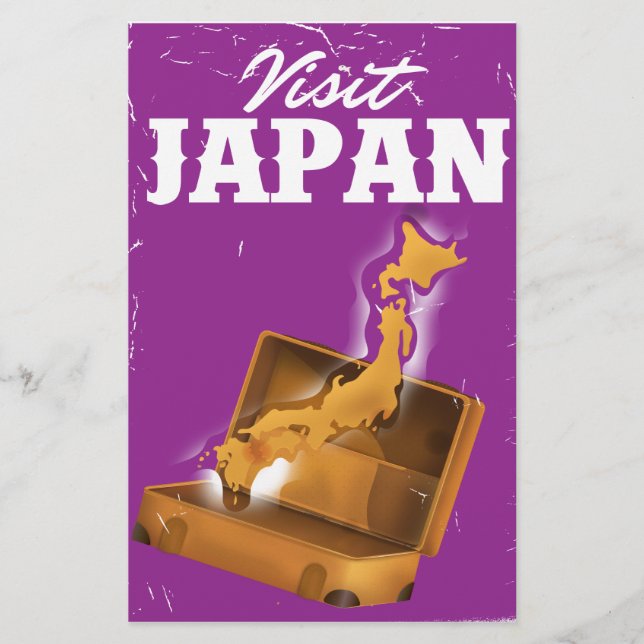 Besök Japan vintage-resematerial Brevpapper (Framsida)