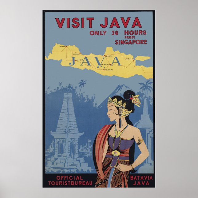 Besök Java endast 36 timmar från Singapore Poster (Framsidan)