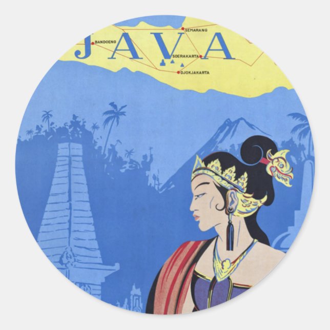 Besök Java Runt Klistermärke (Framsida)