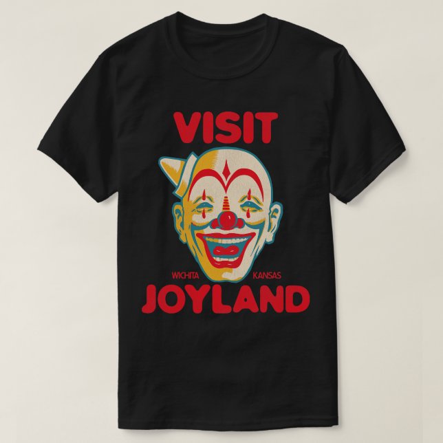 Besök Joyland Retro Defunct Amusement Park Wichita T Shirt (Design framsida)