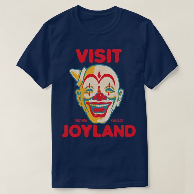 Besök Joyland Retro Defunct Amusement Park Wichita T Shirt (Design framsida)