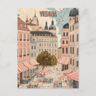 Besök kaféerna i Wien Vykort