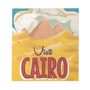 Besök Kairo Egypten vintage resor poster Anteckningsblock