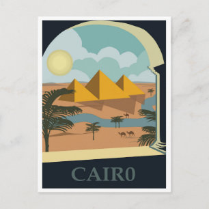 Besök Kairo - Egypten - Vintage resor Vykort