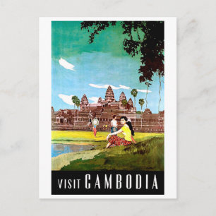 Besök Kambodja Vykort
