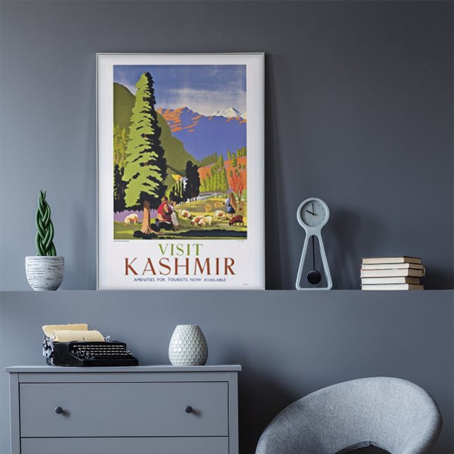 Besök Kashmir India | VINTAGE RESOR POSTER (Skapare uppladdad)