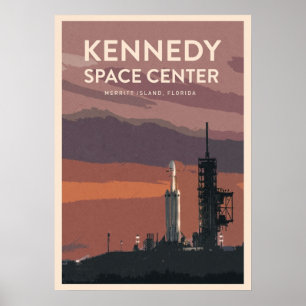 Besök Kennedy Space Center Poster