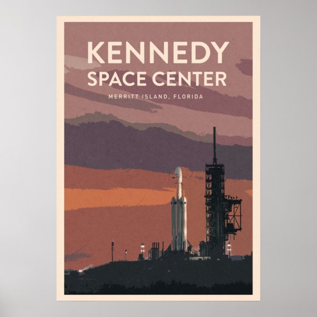 Besök Kennedy Space Center Poster (Framsidan)