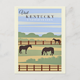 Besök Kentucky-reseaffisch. Vykort