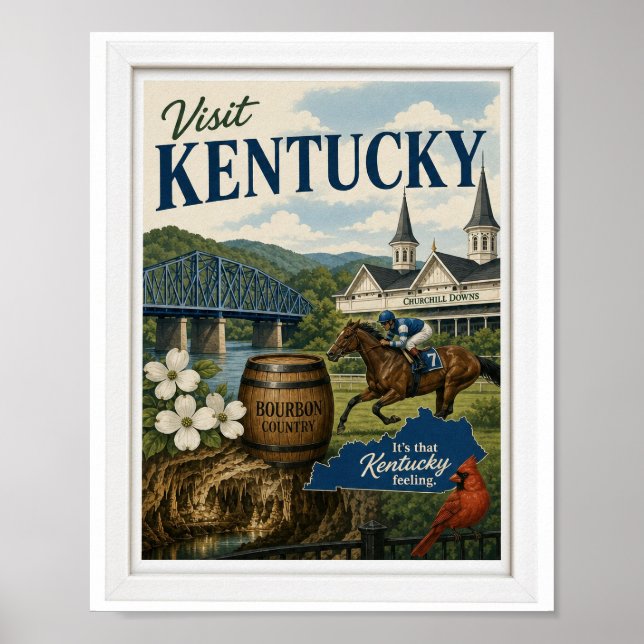 Besök Kentucky Resor Vintage Poster (Framsidan)