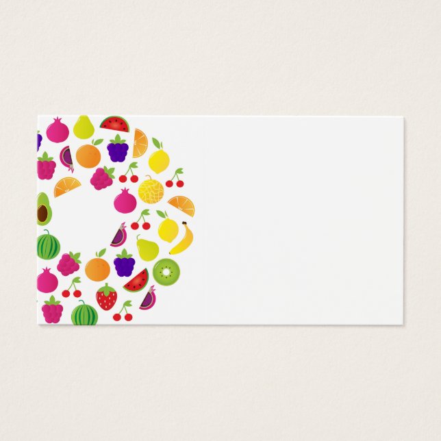 Besök kort med fruktcirkel (Framsidan)