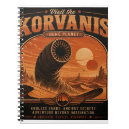 Besök Korvanis – Vintage Ökenplanet Resemål Anteckningsbok