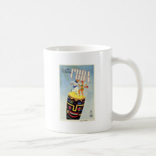 Besök Kuba Tiki Fiesta Siesta Vintage Helgdag Isle Kaffemugg