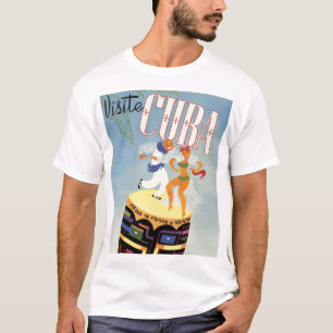Besök Kuba Tiki Fiesta Siesta Vintage Helgdag Isle T Shirt