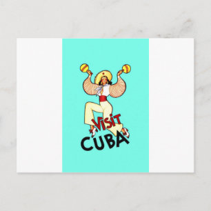 Besök Kuba Vintage resor Vykort