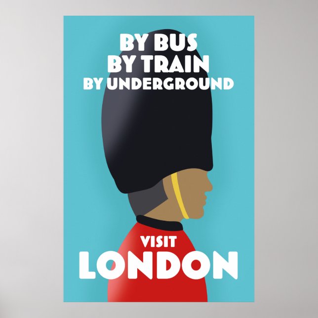 Besök London Art print. Poster (Framsidan)