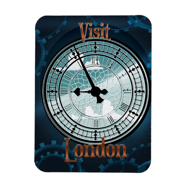Besök London Viktoriansk resaffisch Magnet (Vertikal)