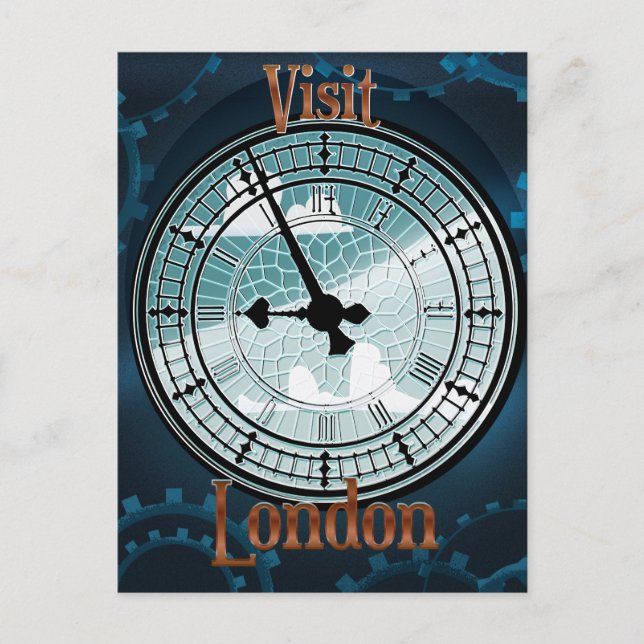 Besök London viktoriansk resaffisch Vykort (Framsida)