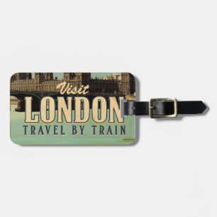 Besök London vintage affisch Bagagebricka